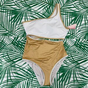 Victoria's Secret One Shoulder Cutout One Piece Swimsuit Size Large